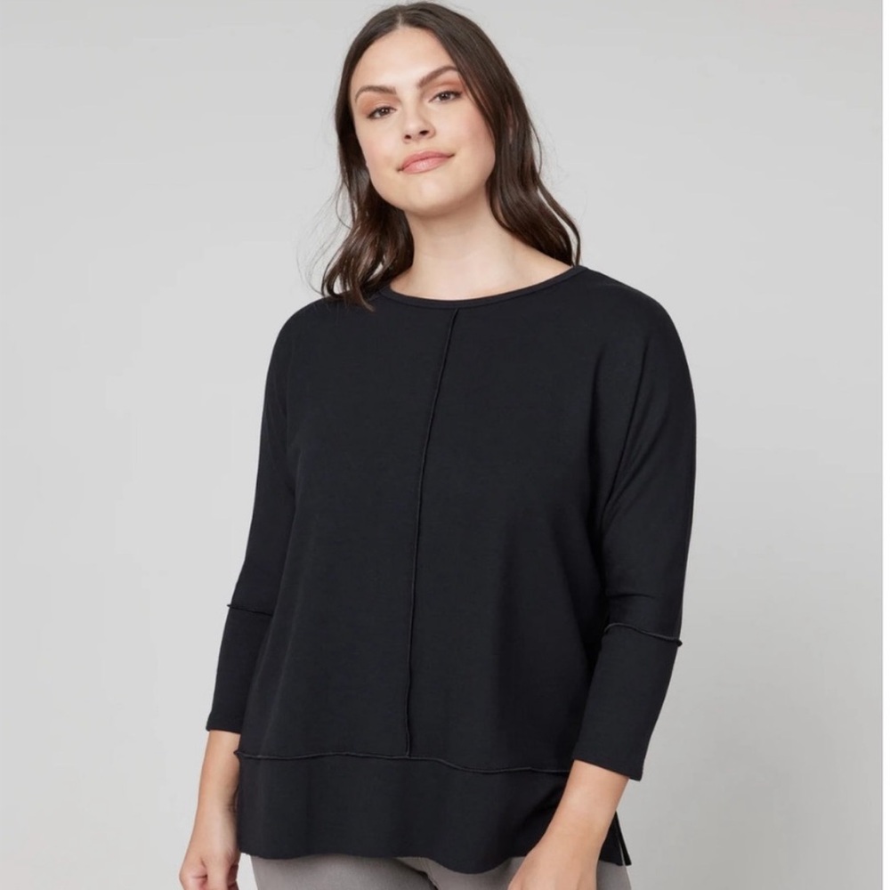 SPANX | Black Perfect Length Dolman Pullover 3/4 Sleeve L